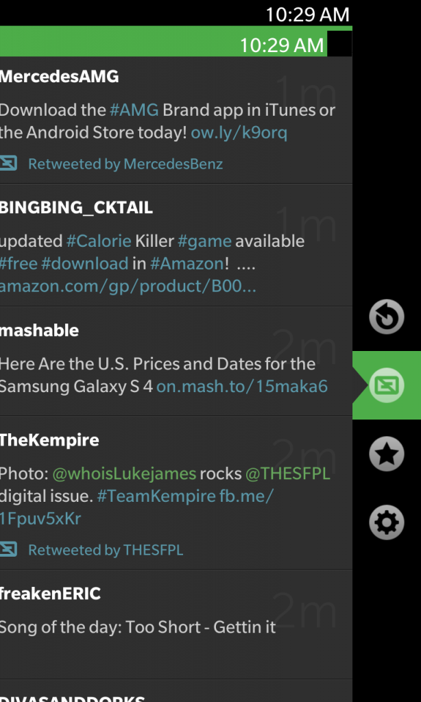 Blaq Twitter App for BlackBerry 10 - G Style 1