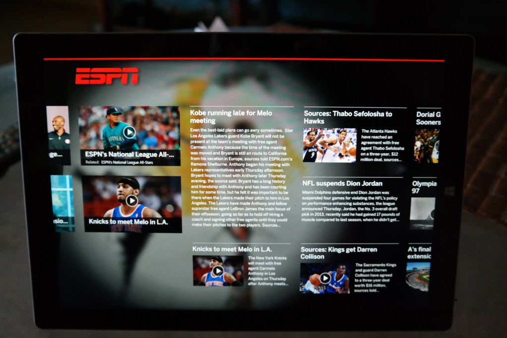 Microsoft Surface Pro 3 ESPN