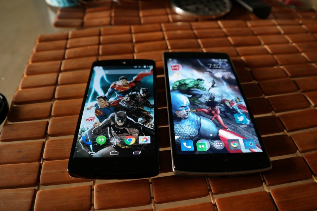 Nexus 5 vs OnePlus One Screen