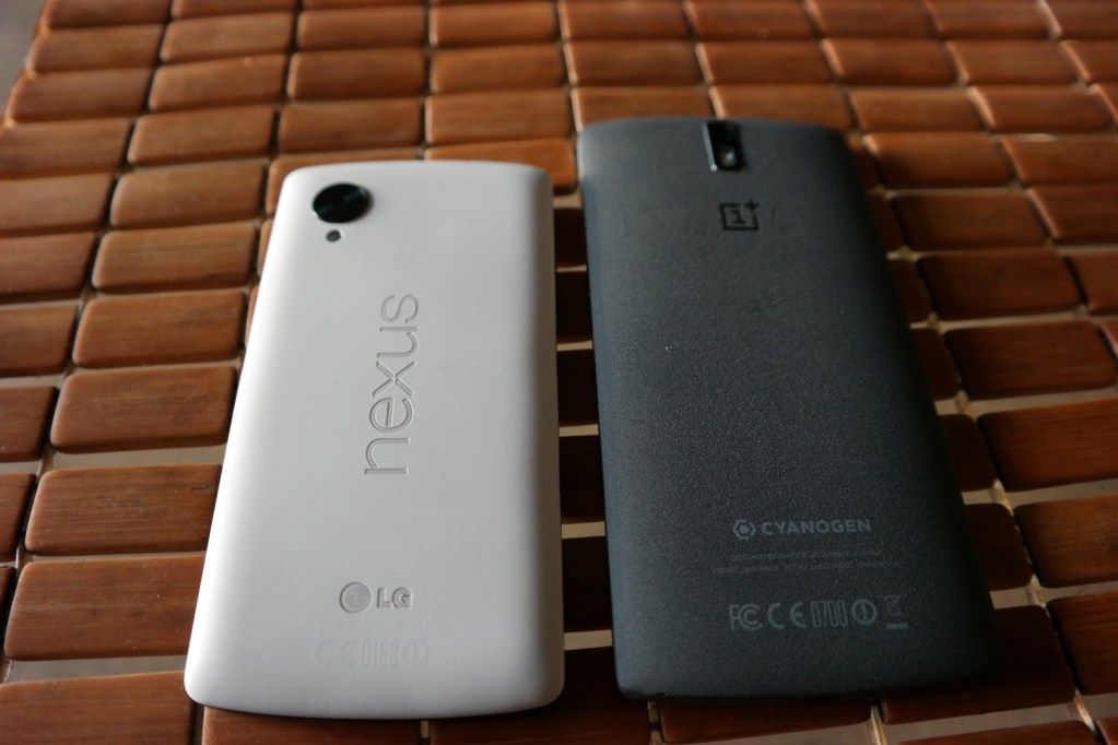 Nexus 5 vs OnePlus One Back