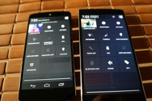 Nexus 5 vs OnePlus One Menu