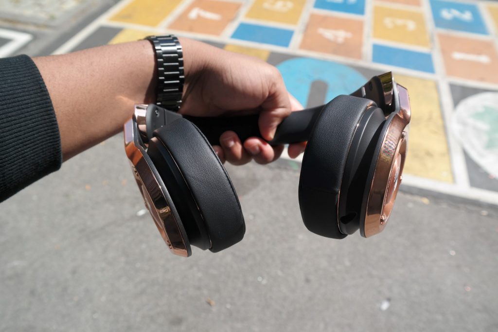 Monster 24K Headphones Rose Gold in Hand 3