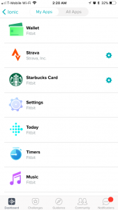 Fitbit iOS app