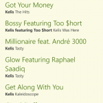 Spofity App - Windows Phone 8 - playlists - track listing