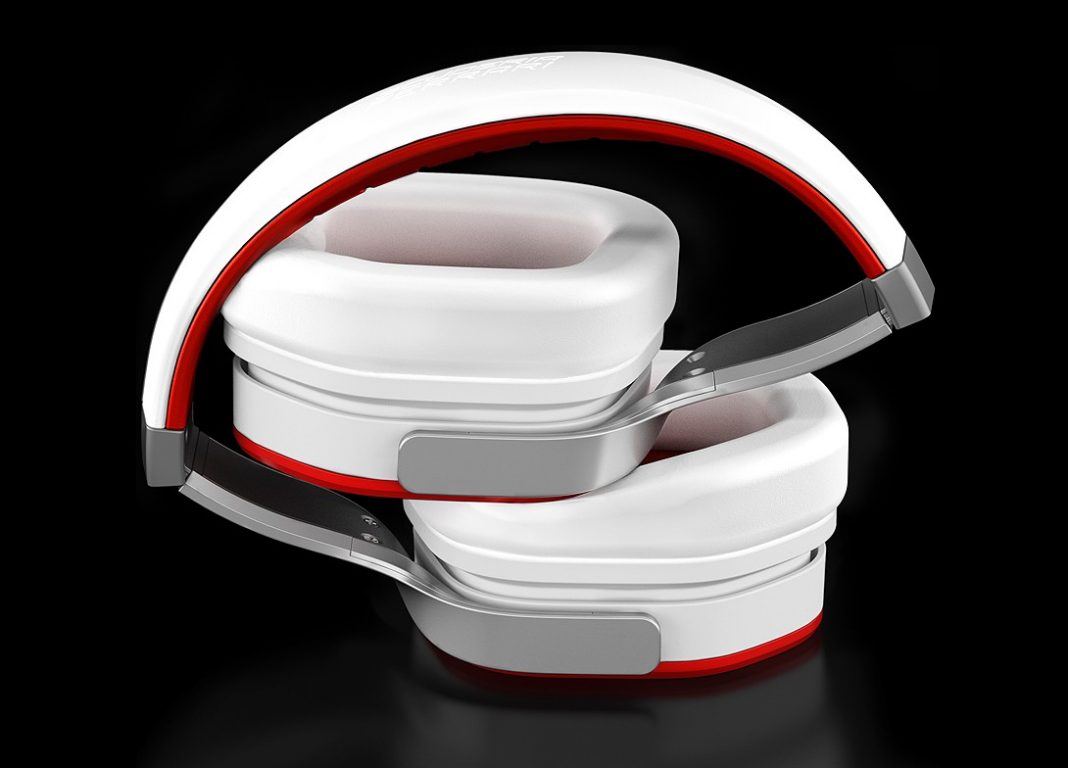 Ferrari Scuderia R300 Noise Canceling Headphones Logic3 - G Style Magazine - folded