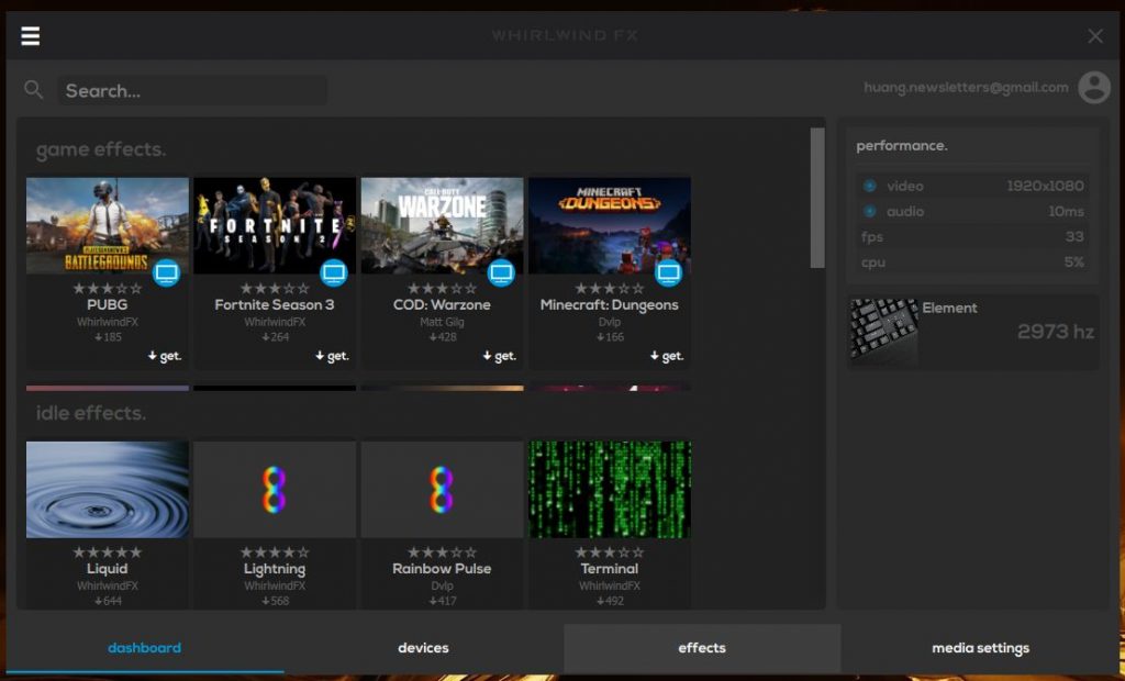 Whirlwind FX Element